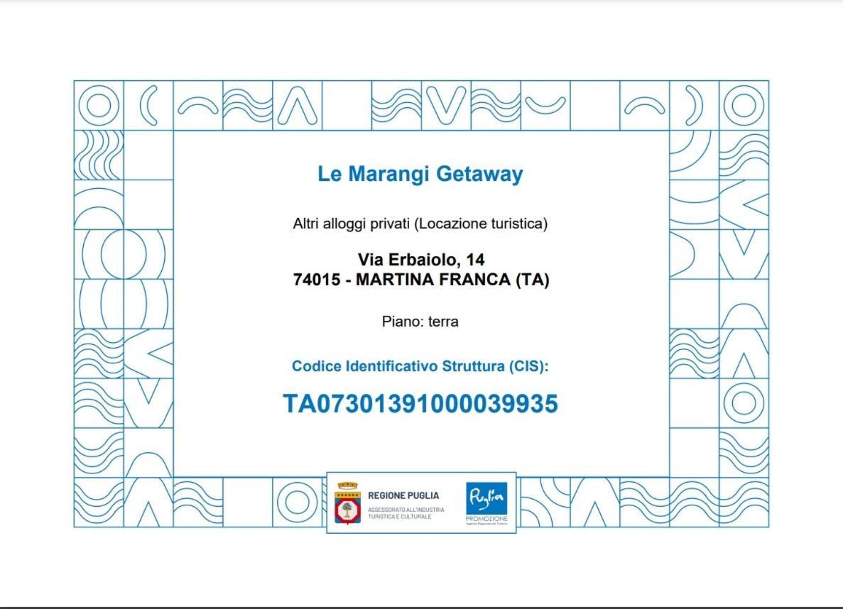 Le Marangi Getaway Suite Martina Franca Exterior foto